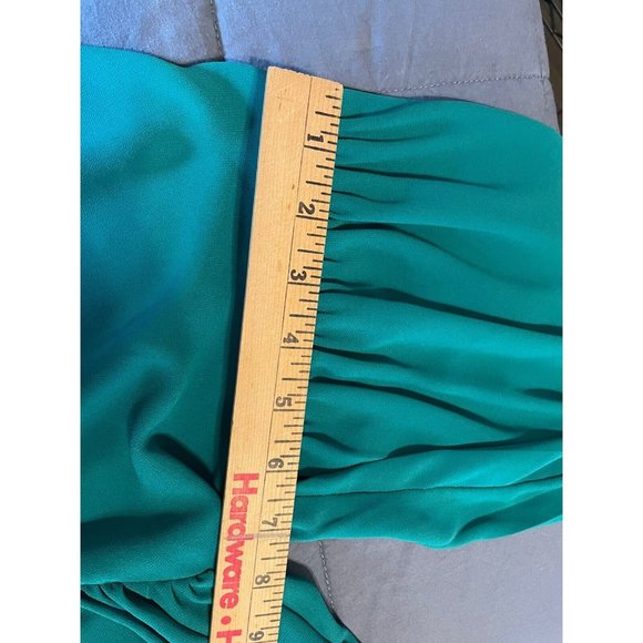 Umgee Women’s Top Medium Baby Doll Open Cross Cross Back‎ Balloon Sleeve Green - Picture 10 of 13